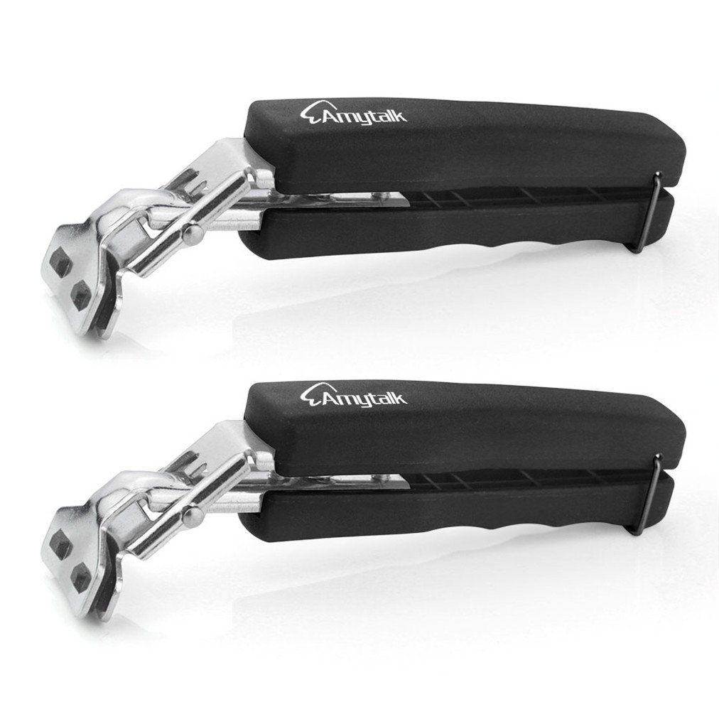 2 Pcs Black Bowl Clip Gripper Clips Retriever Tongs for Lifting Hot Dishs Bowl Pot Pan Plate from Instant Pot Microwave Oven Air Fryer, 304 Stainless Steel — view 1