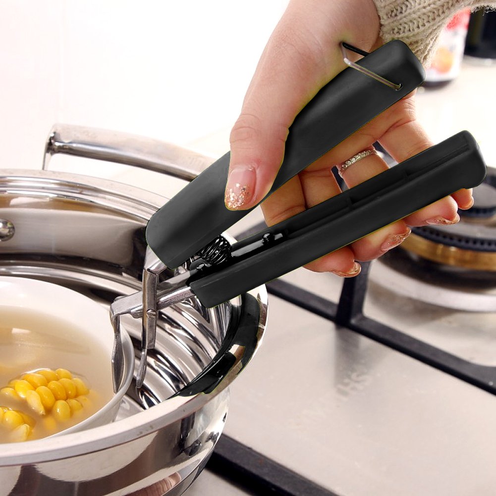 2 Pcs Black Bowl Clip Gripper Clips Retriever Tongs for Lifting Hot Dishs Bowl Pot Pan Plate from Instant Pot Microwave Oven Air Fryer, 304 Stainless Steel — AmyTalk